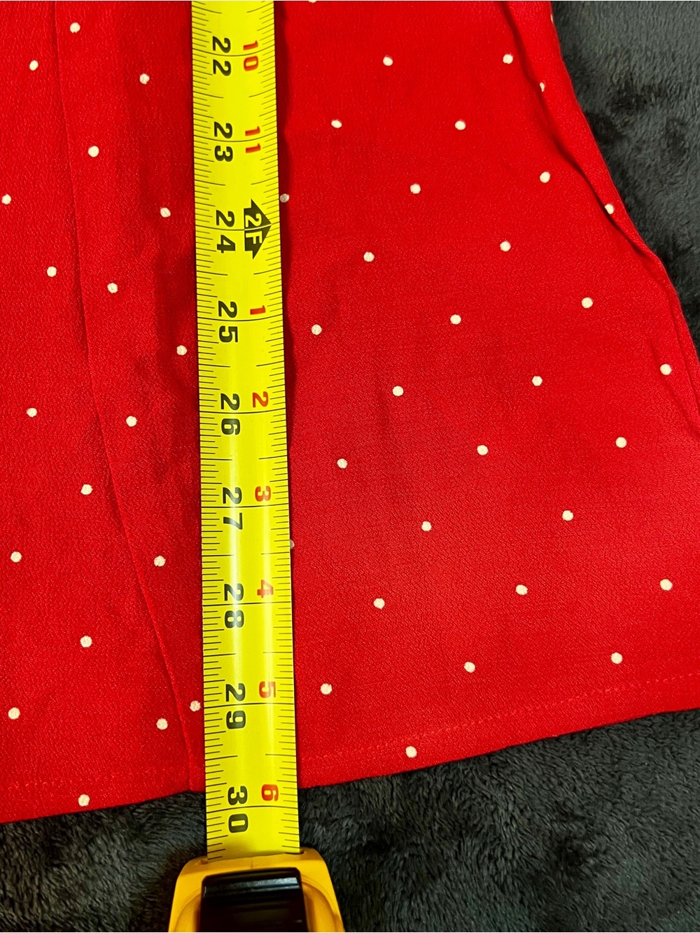 Gap Wms Red White Polka Dot Sweetheart Puff Sleeve Smock Retro Mini Dress XS - Picture 11 of 12